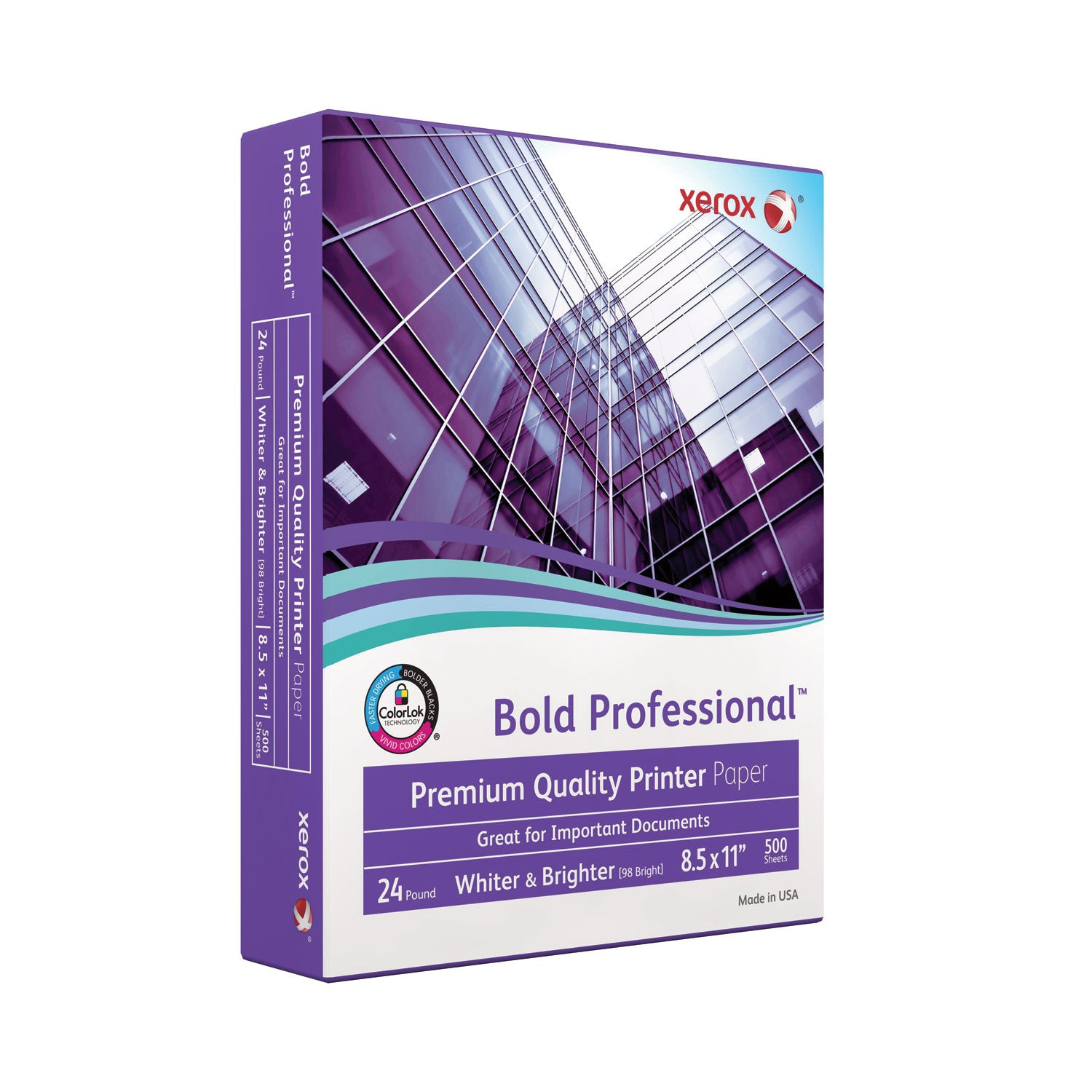 Bold Professional Quality Paper, 98 Bright, 24 lb Bond Weight, 8.5 x 11, White, 500/Ream
