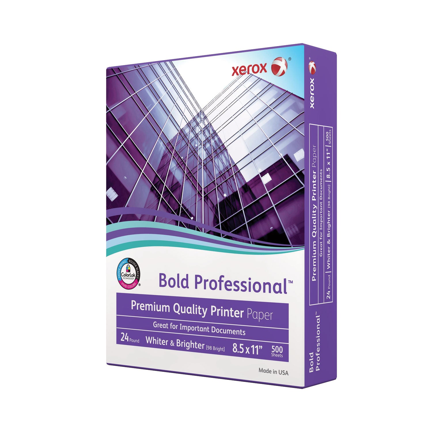 Bold Professional Quality Paper, 98 Bright, 24 lb Bond Weight, 8.5 x 11, White, 500/Ream - 3