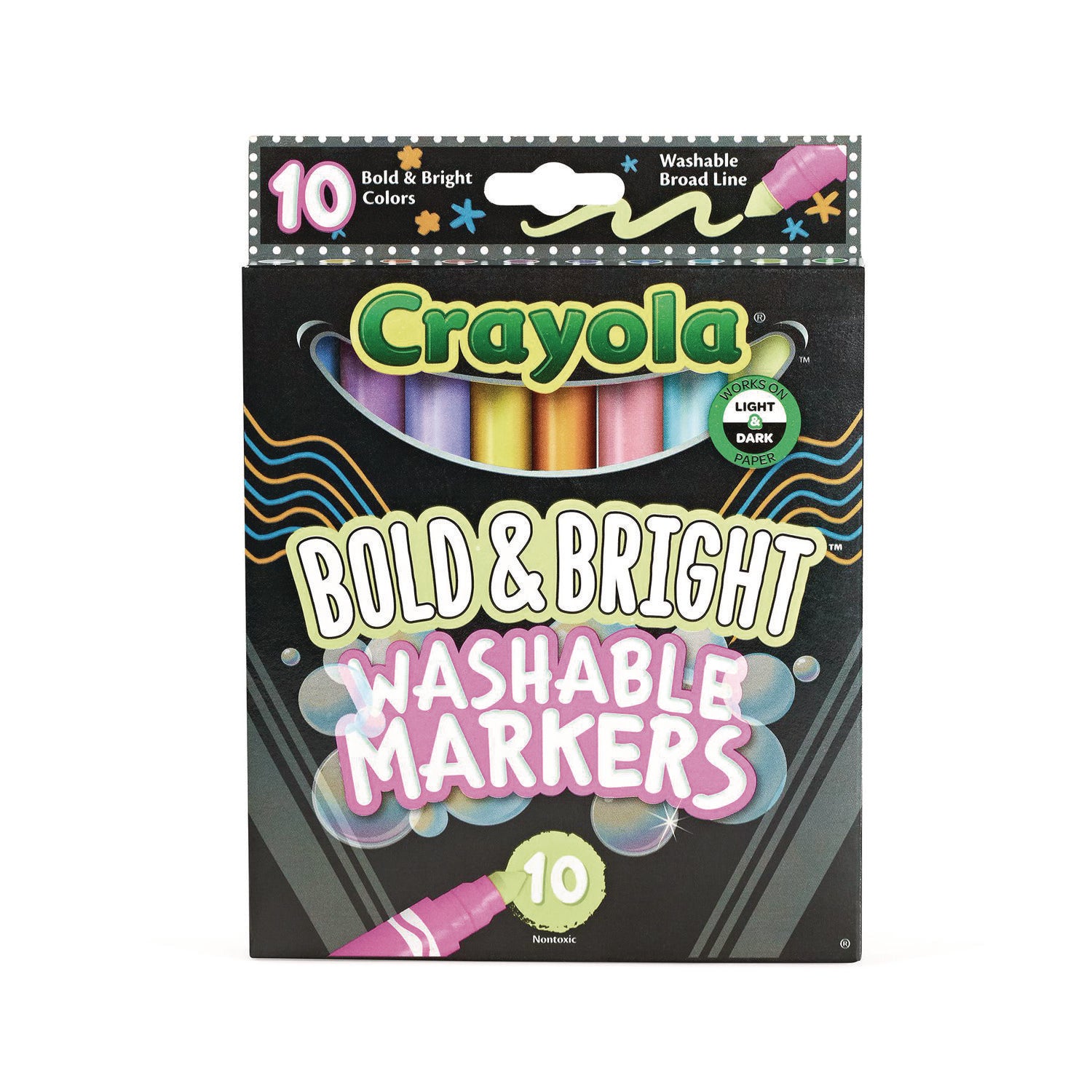 Crayola Bright/Bold Broad Line Markers - Broad Marker Point - Assorted Pack - 1