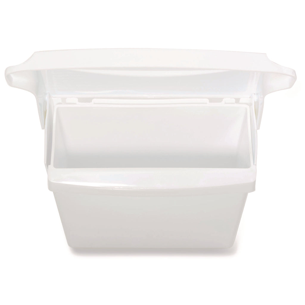 Sanitary Napkin Receptacle with Rigid Liner, Plastic, White