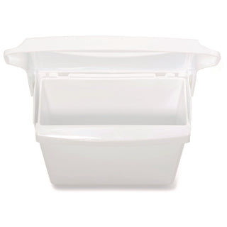 Sanitary Napkin Receptacle with Rigid Liner, Plastic, White