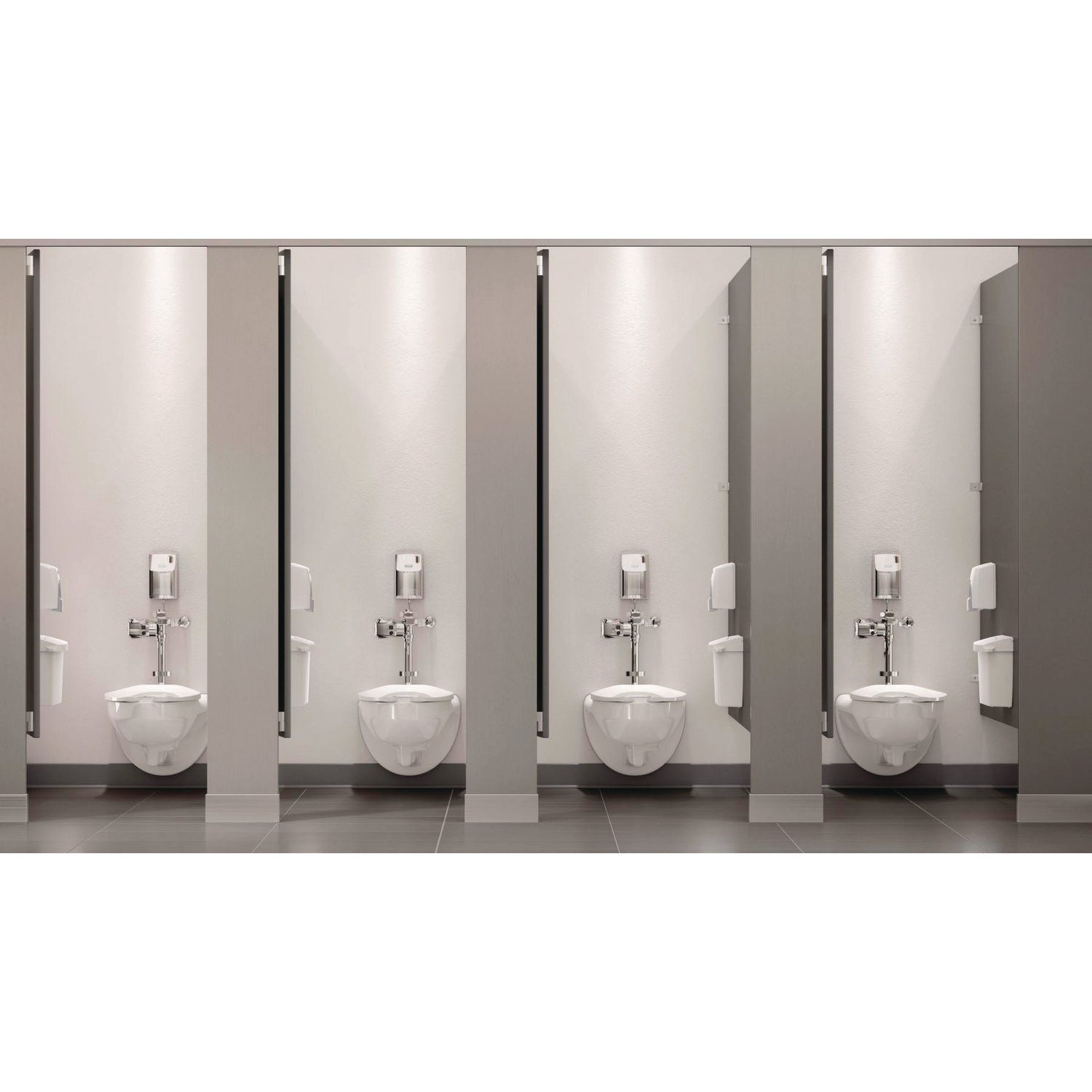 Sanitary Napkin Receptacle with Rigid Liner, Plastic, White