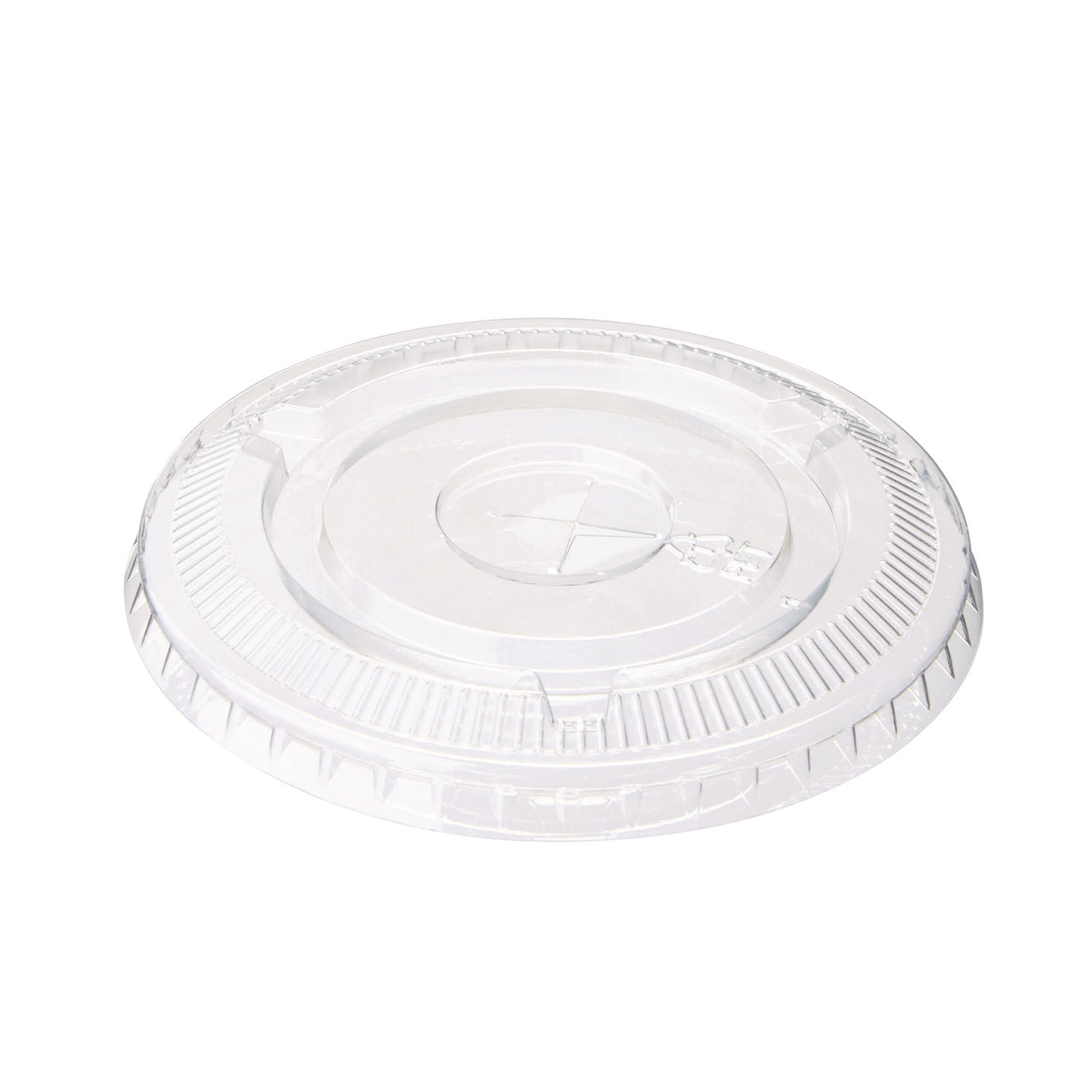 Cold Drink Cup Lids, Fits 9 oz to 12 oz Plastic Cold Cups, Clear, 100/Sleeve, 10 Sleeves/Carton - 1