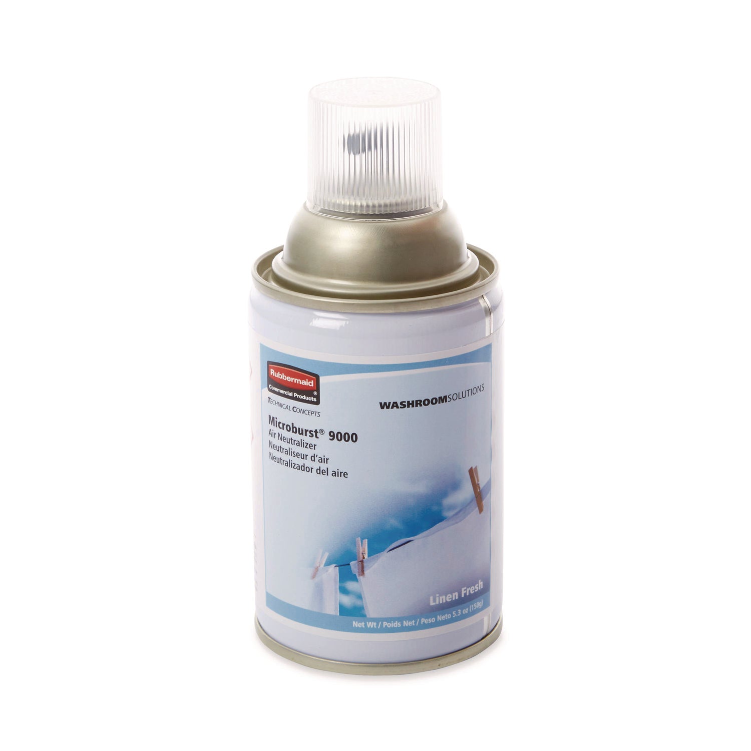 TC Microburst 9000 Air Freshener Refill, Linen Fresh, 5.3 oz Aerosol Spray, 4/Carton - 1