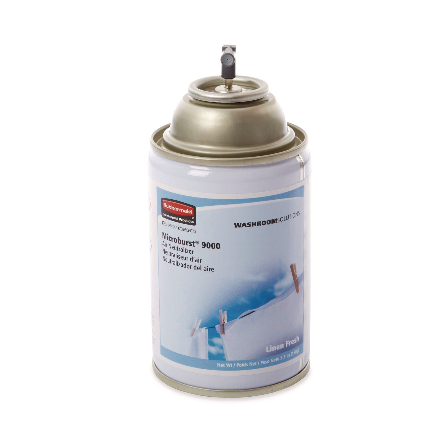 TC Microburst 9000 Air Freshener Refill, Linen Fresh, 5.3 oz Aerosol Spray, 4/Carton - 2