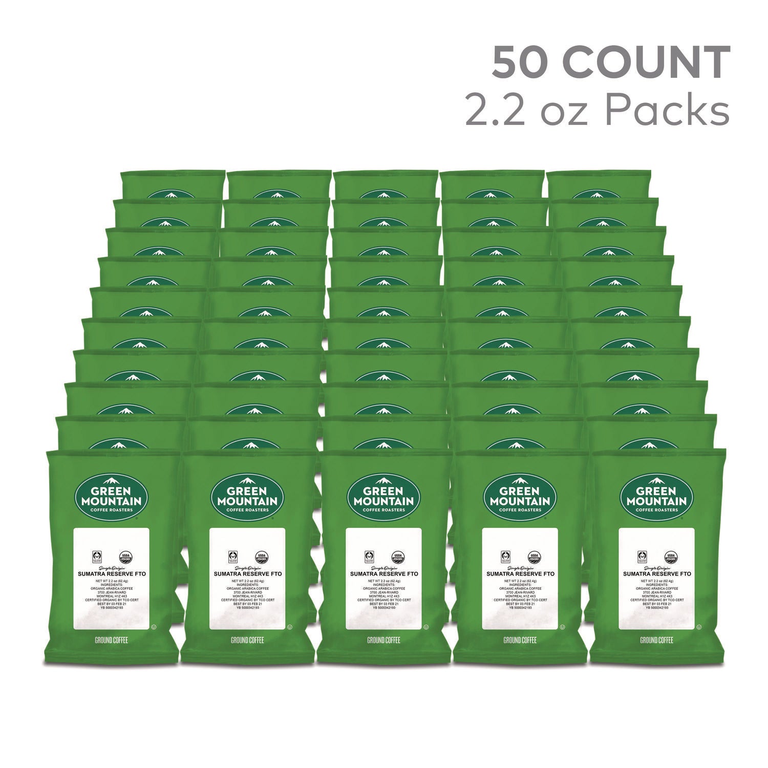 Sumatra Reserve Fraction Packs, 2.2 oz, 50/Carton - 5