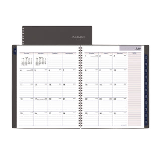 DayMinder Academic Weekly/Monthly Desktop Planner, 11 x 8.5, Charcoal Cover, 12-Month (July to June): 2023 to 2024 - 1