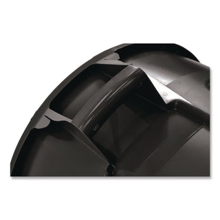 Vented Round Brute Container, 44 gal, Plastic, Black