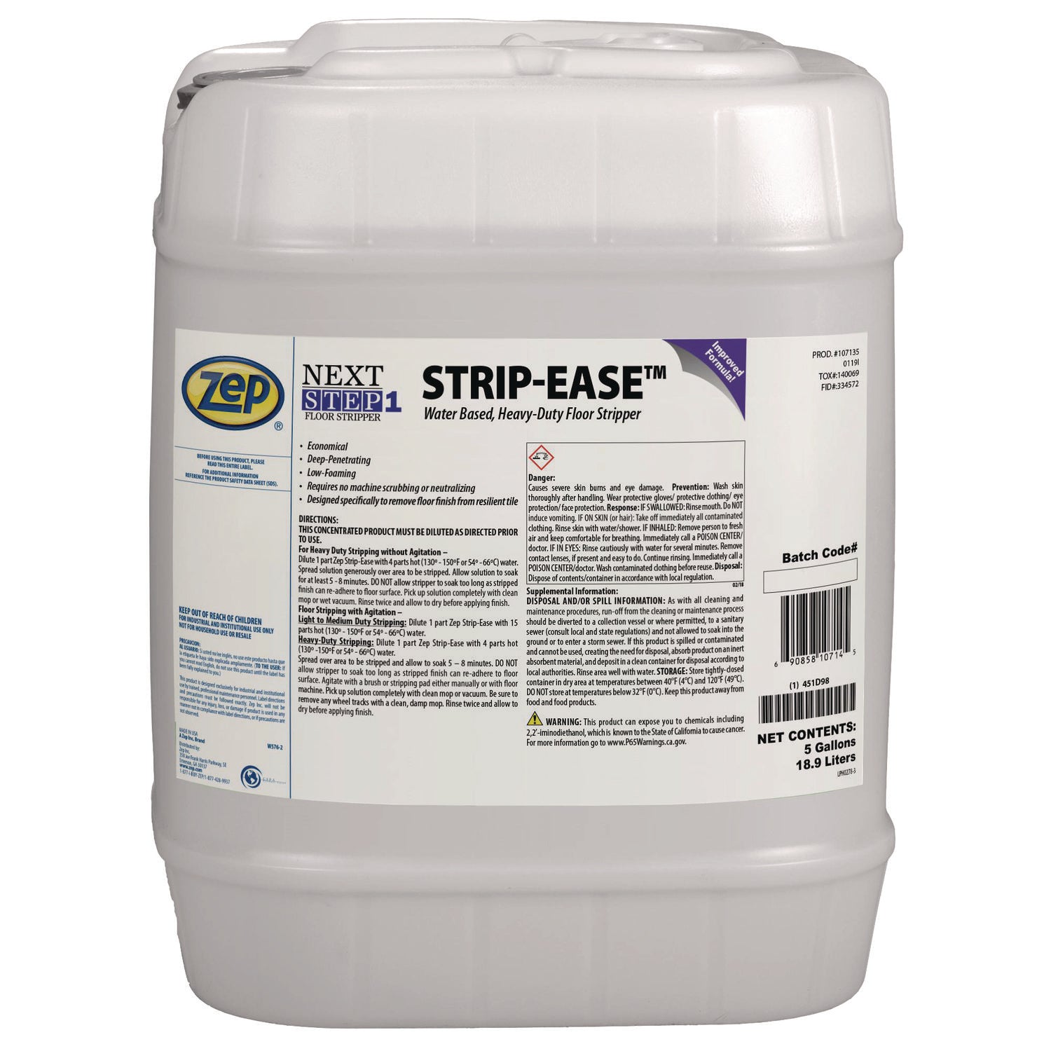 Zep Commercial Strip-Ease Heavy Duty Floor Stripper