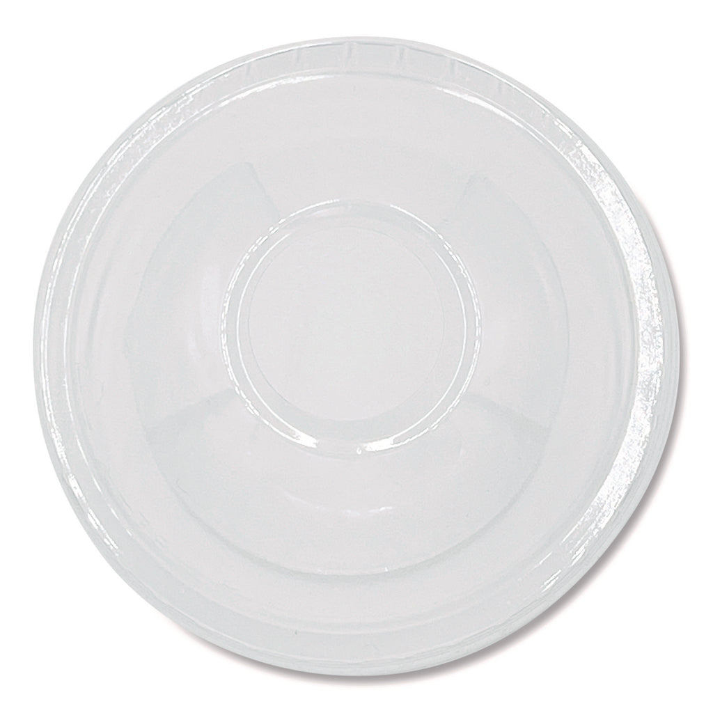 PET Cold Cup Dome Lids, Fits 9 oz to 10 oz PET Cups, Clear, 100/Pack