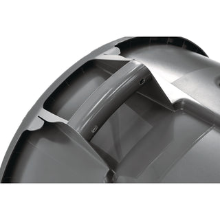 Vented Round Brute Container, 20 gal, Plastic, Gray