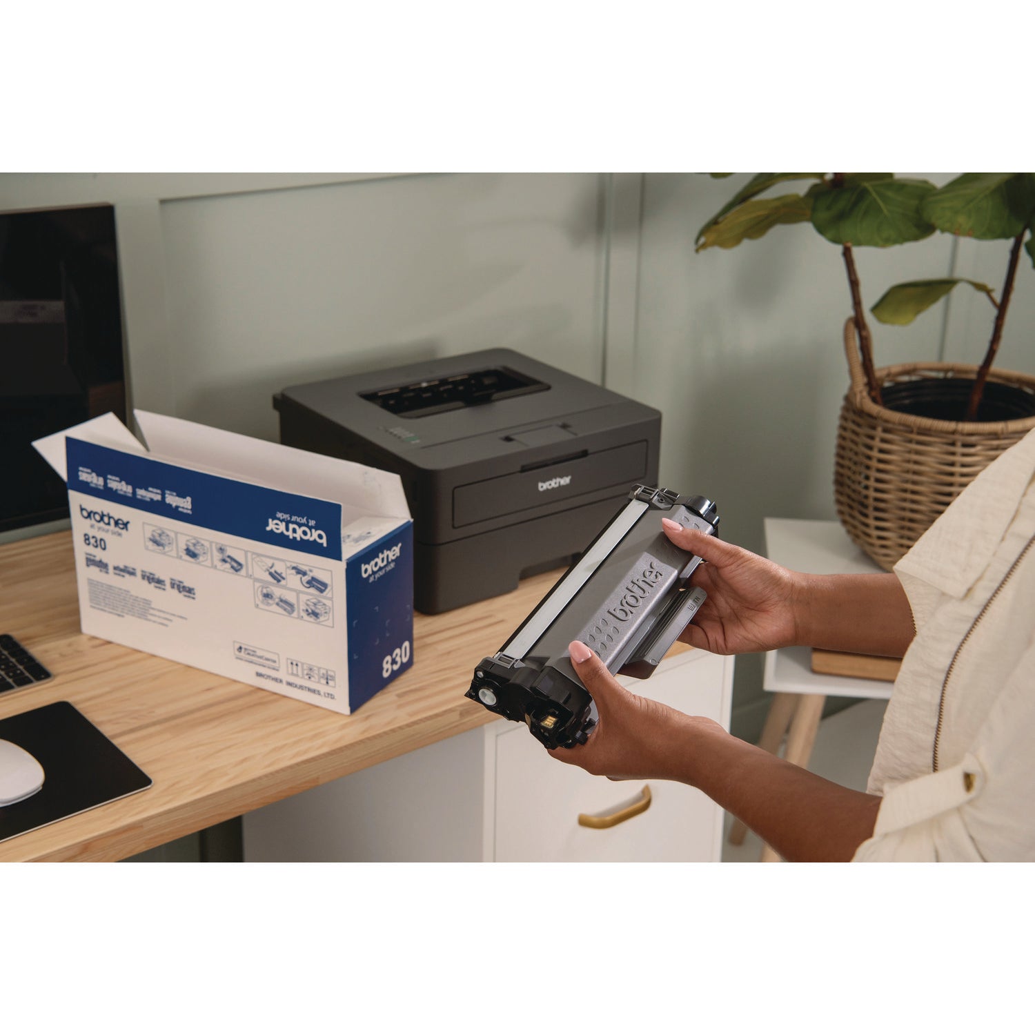 HL-L2400D Compact Monochrome Laser Printer - 6