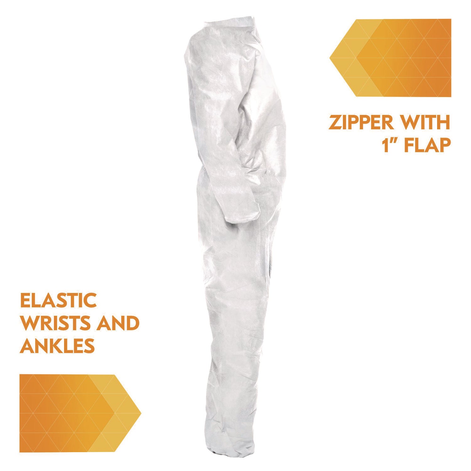 Klngrd A20 Brthbl Cvrall 4Xl Zip/Elas Whi 20 - 4