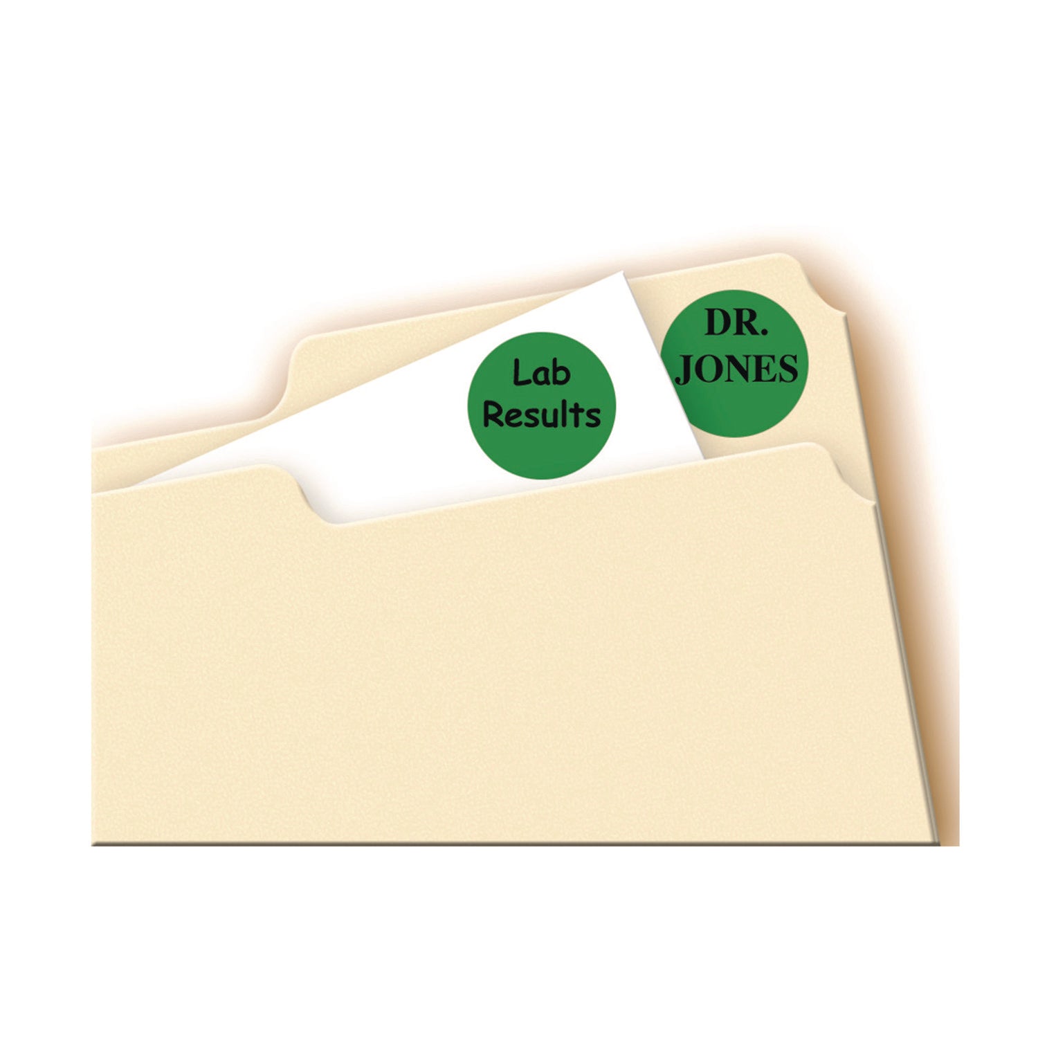 Printable Self-Adhesive Removable Color-Coding Labels, 0.75" dia, Green, 24/Sheet, 42 Sheets/Pack, (5463) - 3