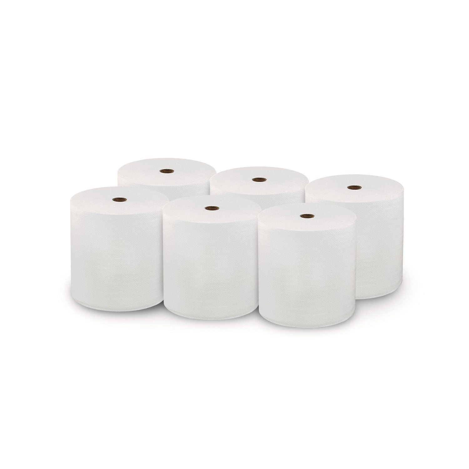 LoCor Hard Wound Roll Towels - 1 Ply - 7" x 800 ft - White - Virgin Fiber - Embossed, Strong, Absorbent - For Washroom - 6 Rolls Per Carton - 6 / Carton - 4