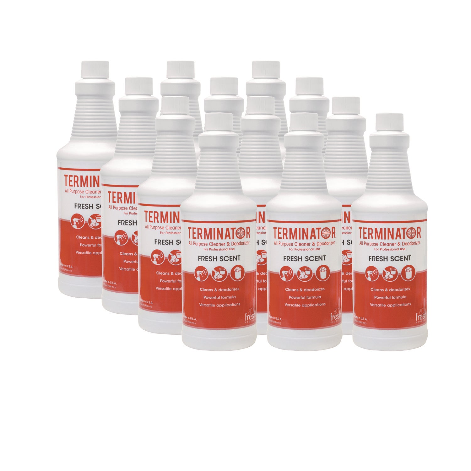Terminator All-Purpose Cleaner/Deodorizer with (2) Trigger Sprayers, 32 oz Bottles, 12/Carton - 1