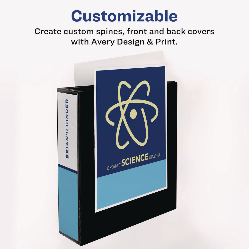 Showcase Economy View Binder with Round Rings, 3 Rings, 3" Capacity, 11 x 8.5, White