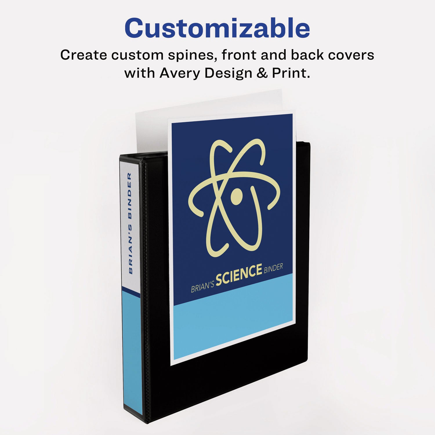 Showcase Economy View Binder with Round Rings, 3 Rings, 1.5" Capacity, 11 x 8.5, Black - 7