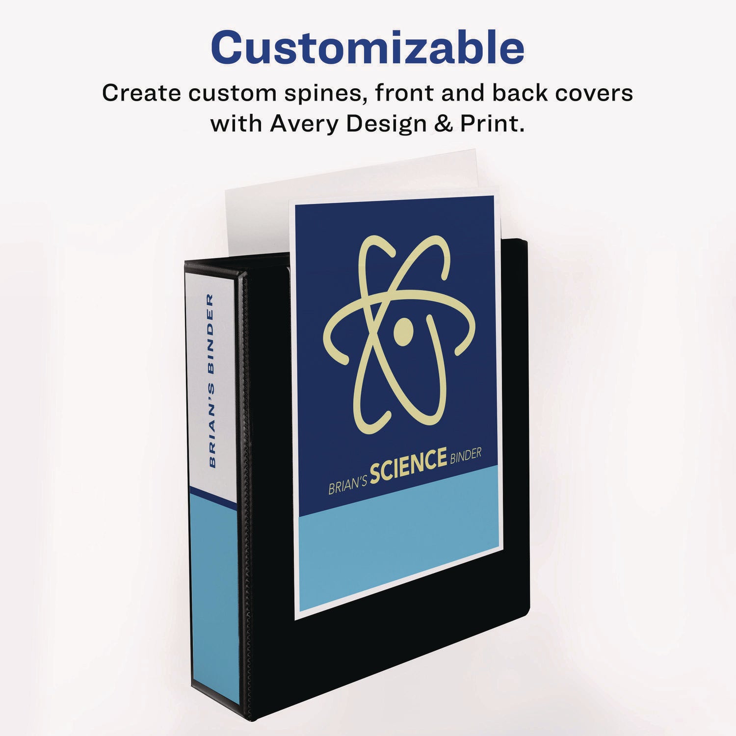 Showcase Economy View Binder with Round Rings, 3 Rings, 2" Capacity, 11 x 8.5, White