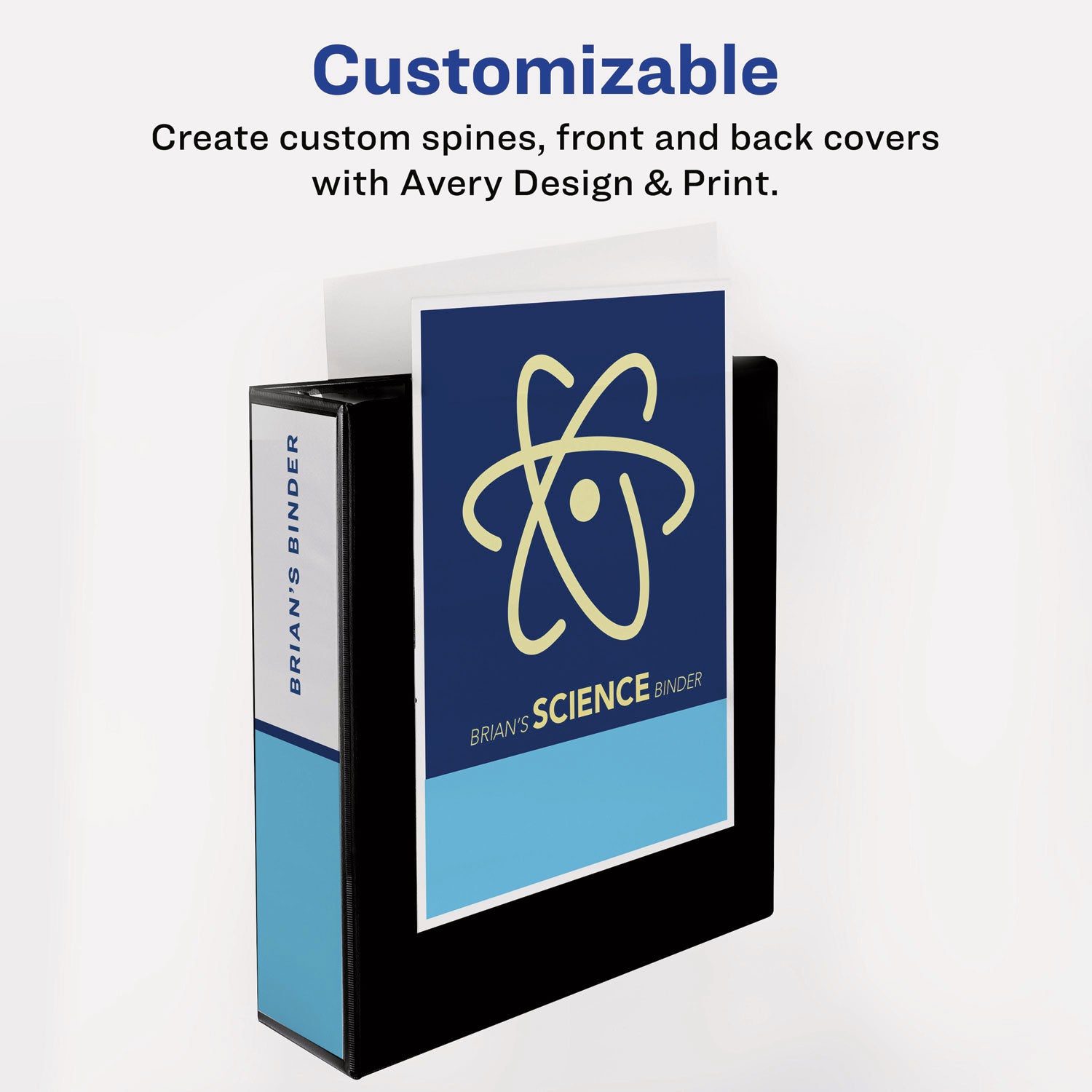 Showcase Economy View Binder with Round Rings, 3 Rings, 3" Capacity, 11 x 8.5, Black