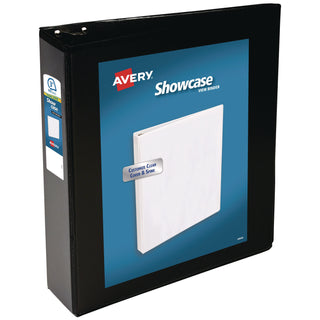 Showcase Economy View Binder with Round Rings, 3 Rings, 3" Capacity, 11 x 8.5, Black