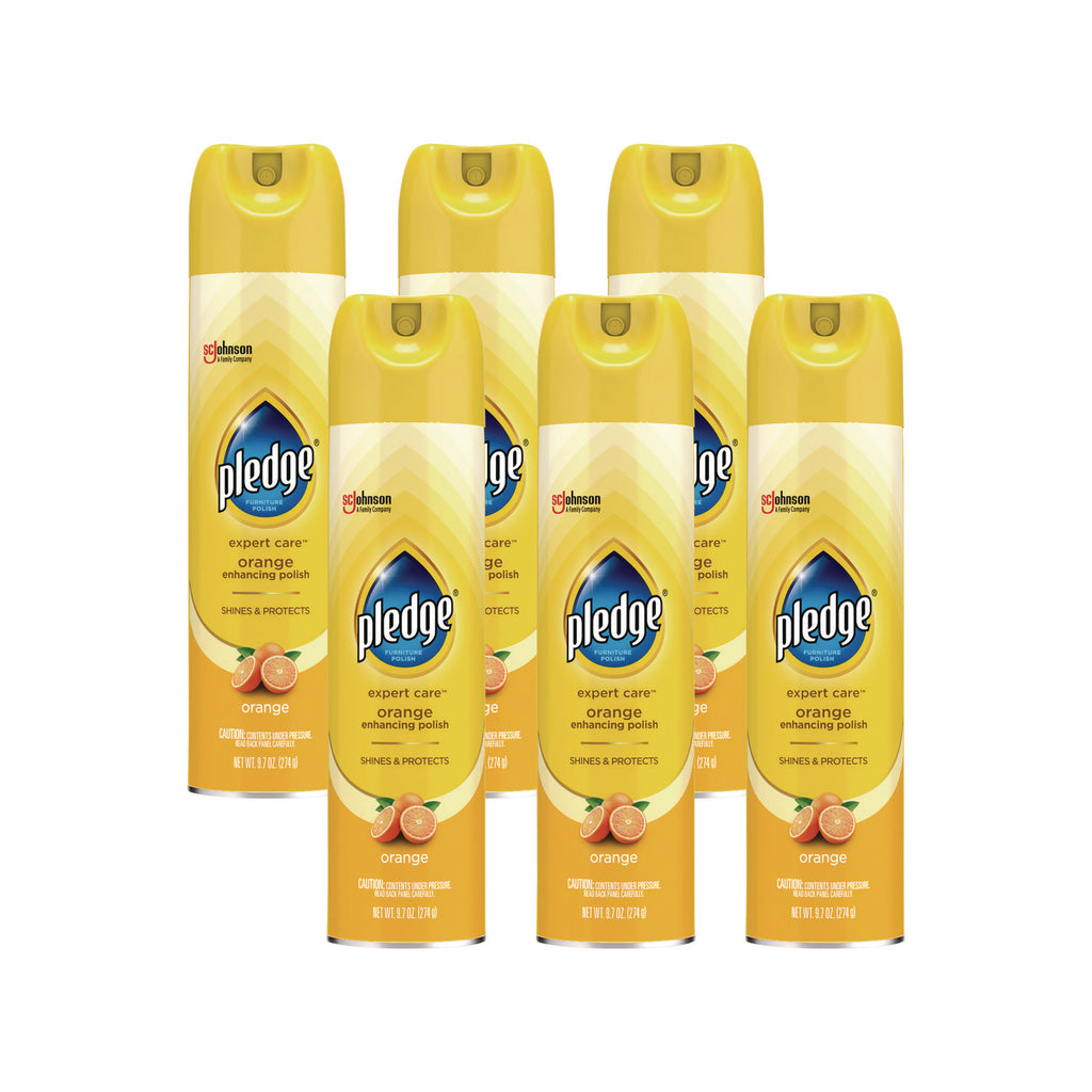 Furniture Polish, Orange, 9.7 oz Aerosol Spray, 6/Carton