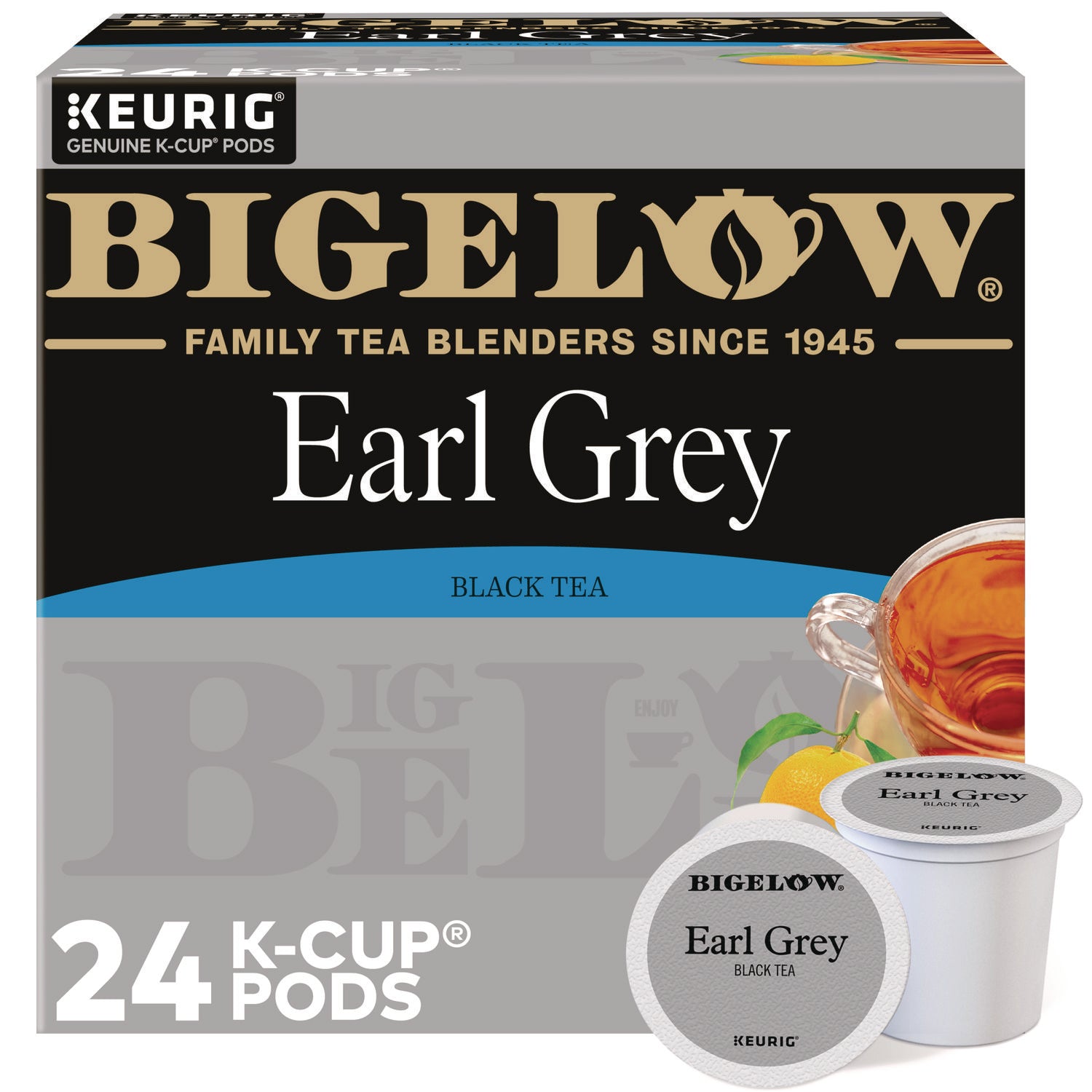 Earl Grey Tea K-Cup Pack, 24/Box, 4 Box/Carton - 5