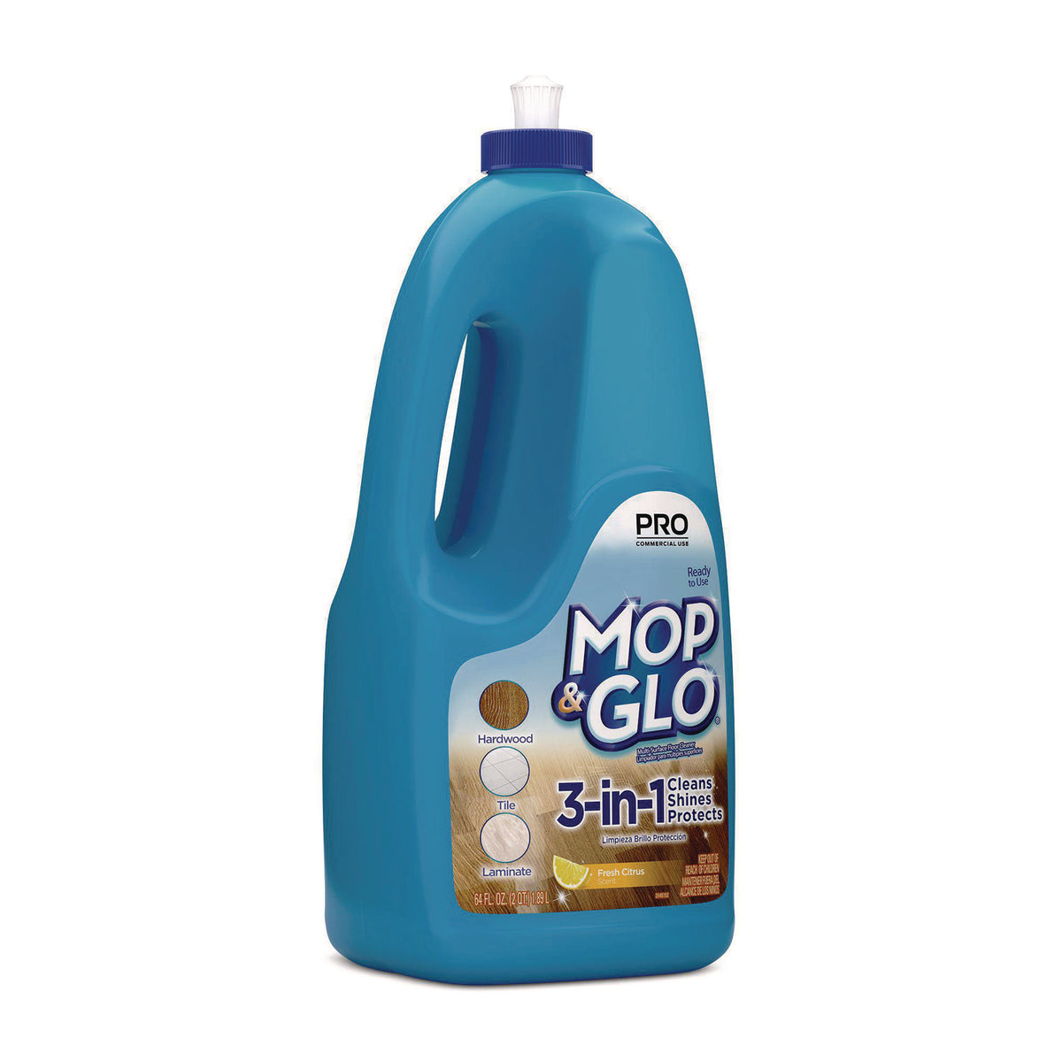 Triple Action Floor Shine Cleaner, Fresh Citrus Scent, 64 oz Bottle