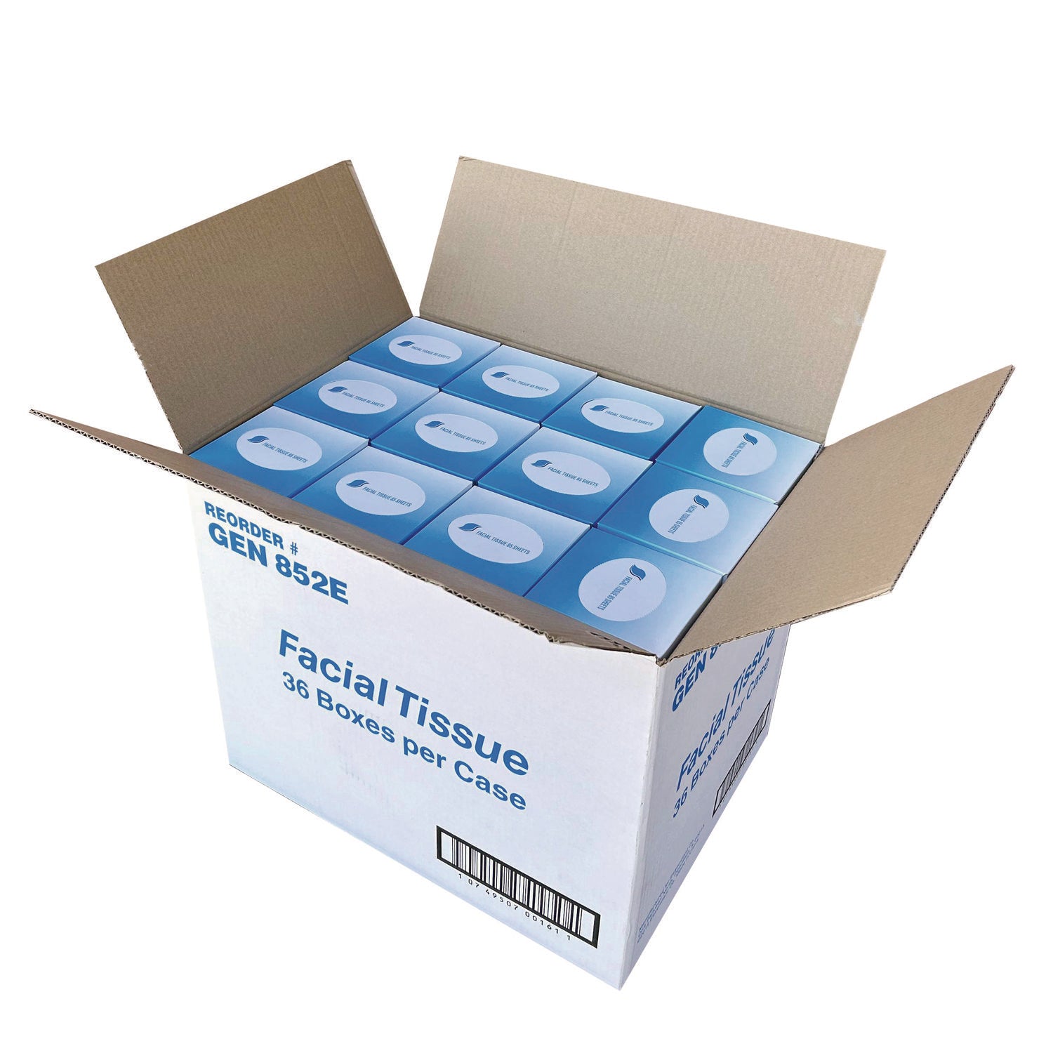 Facial Tissue Cube Box, 2-Ply, White, 85 Sheets/Box, 36 Boxes/Carton