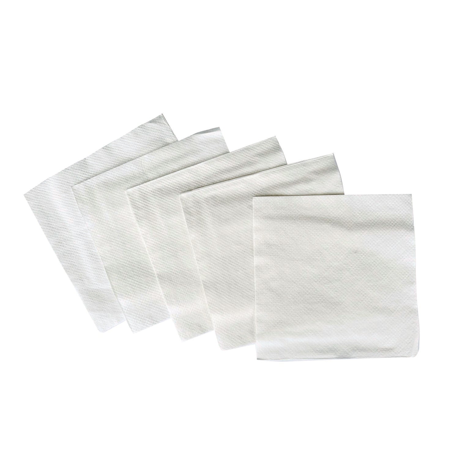 Cocktail Napkins, 1-Ply, 9w x 9d, White, 500/Pack, 8 Packs/Carton - 2