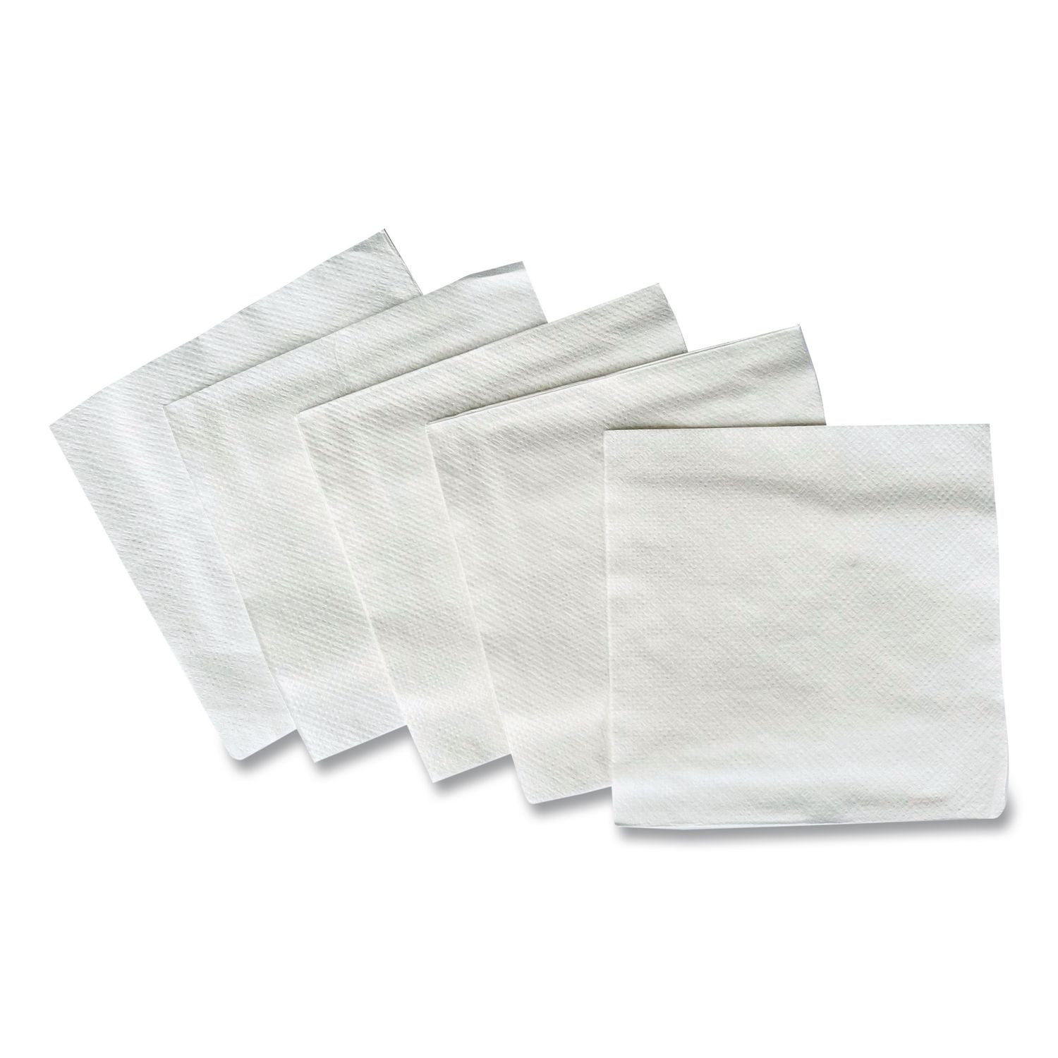 Cocktail Napkins, 1-Ply, 9w x 9d, White, 500/Pack, 8 Packs/Carton