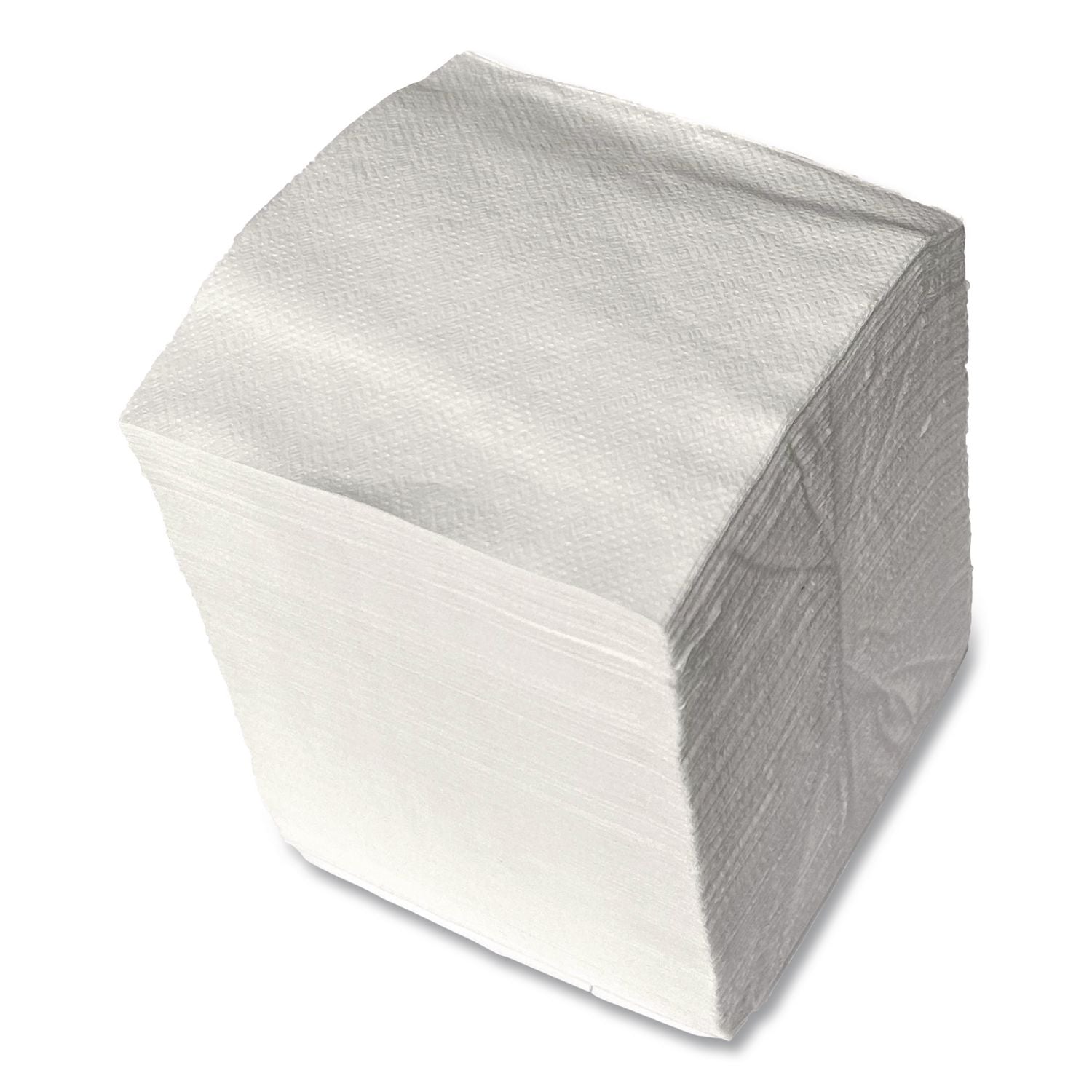 Cocktail Napkins, 1-Ply, 9w x 9d, White, 500/Pack, 8 Packs/Carton