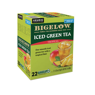 Tropical Iced Green Tea, K-Cup, 0.10 oz, 22/Box - 2