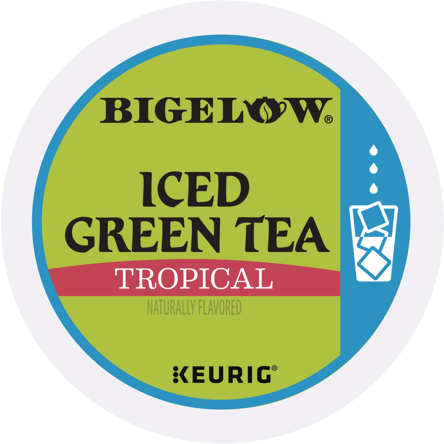 Tropical Iced Green Tea, K-Cup, 0.10 oz, 22/Box - 4