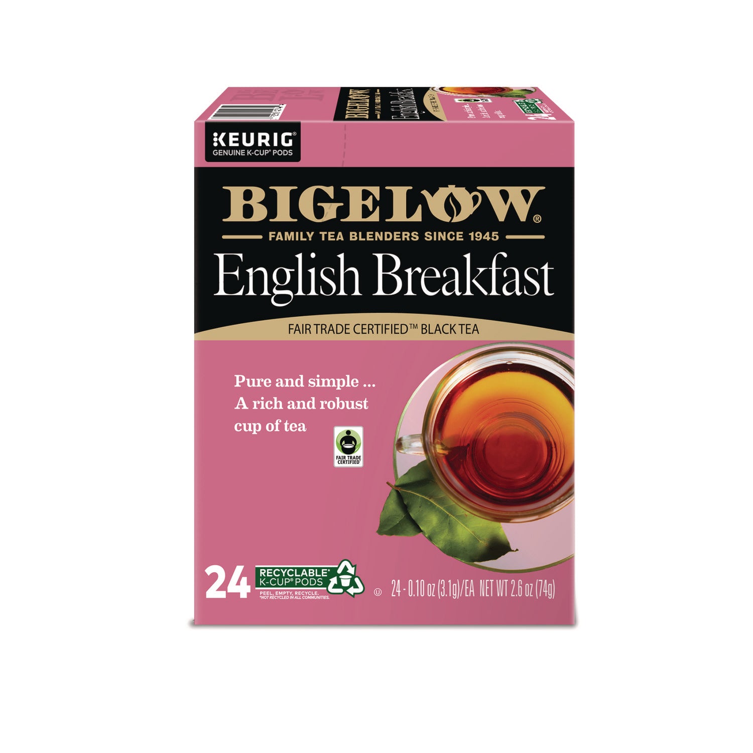 English Breakfast Tea K-Cups, 24/Box, 4 Box/Carton - 1