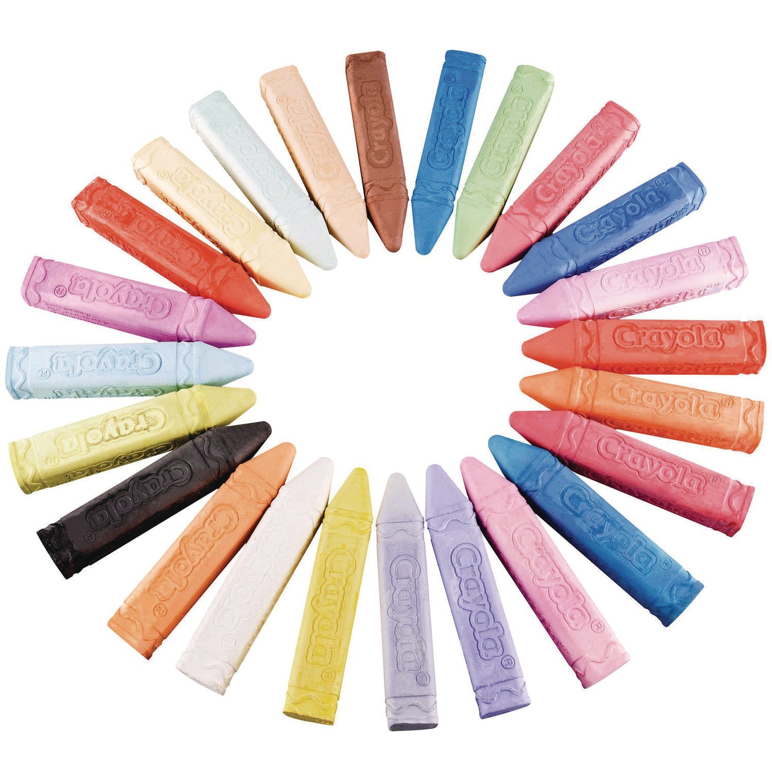 Crayola Washable Sidewalk Chalk - 4" Length - Assorted - 24 / Box - 6