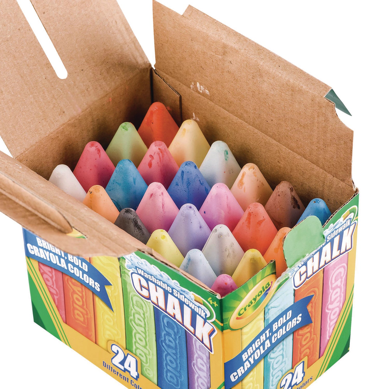Crayola Washable Sidewalk Chalk - 4" Length - Assorted - 24 / Box - 7