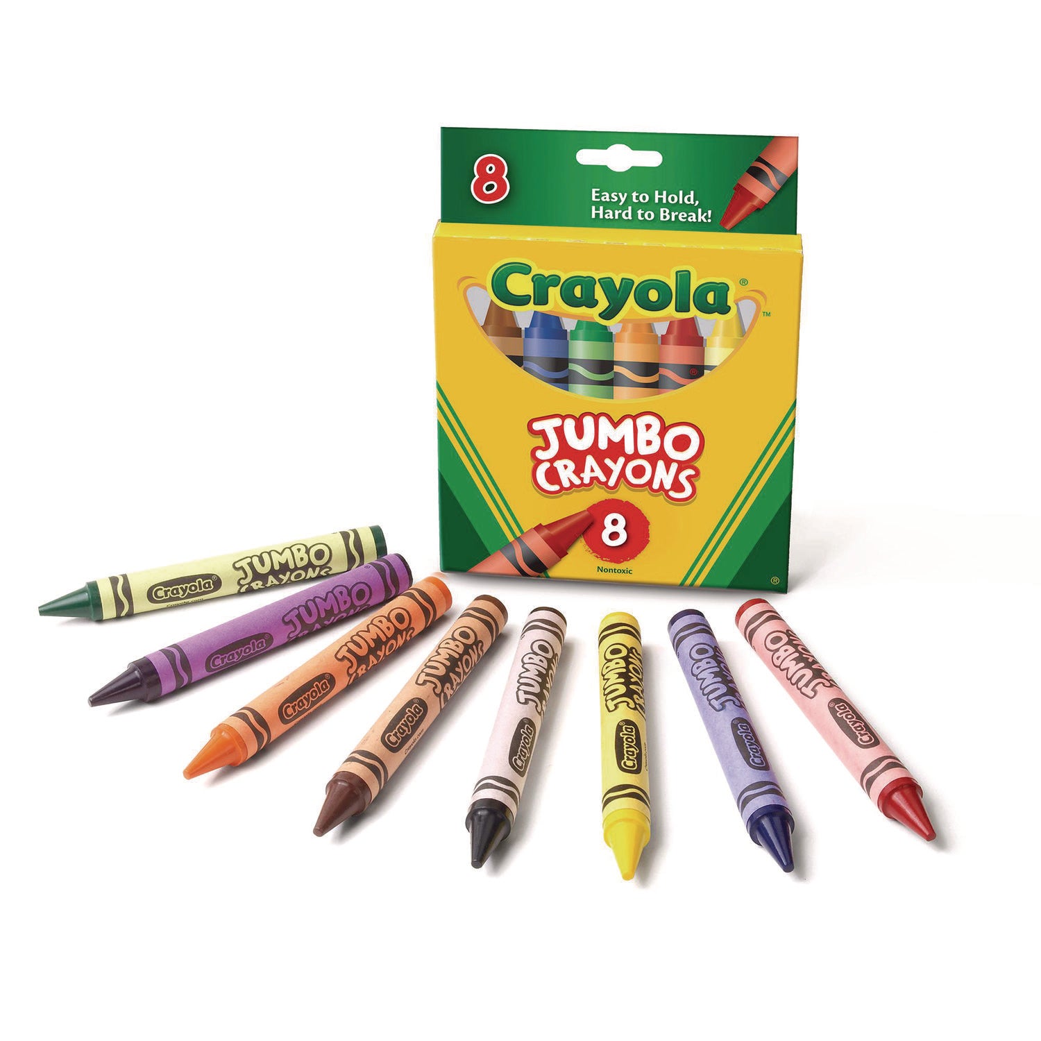 Jumbo Crayons, Assorted Colors, 8/Box - 2