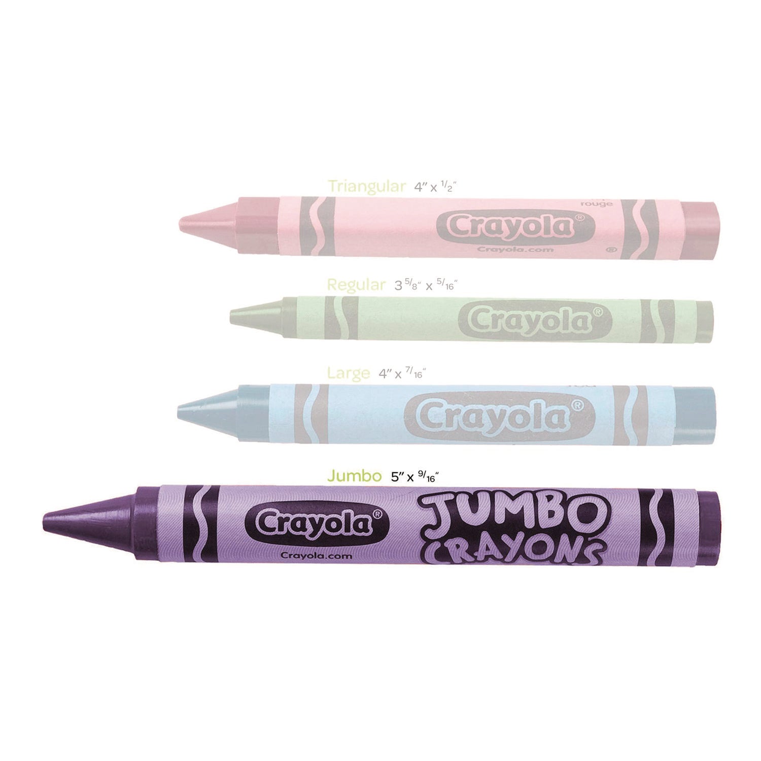 Jumbo Crayons, Assorted Colors, 8/Box - 4