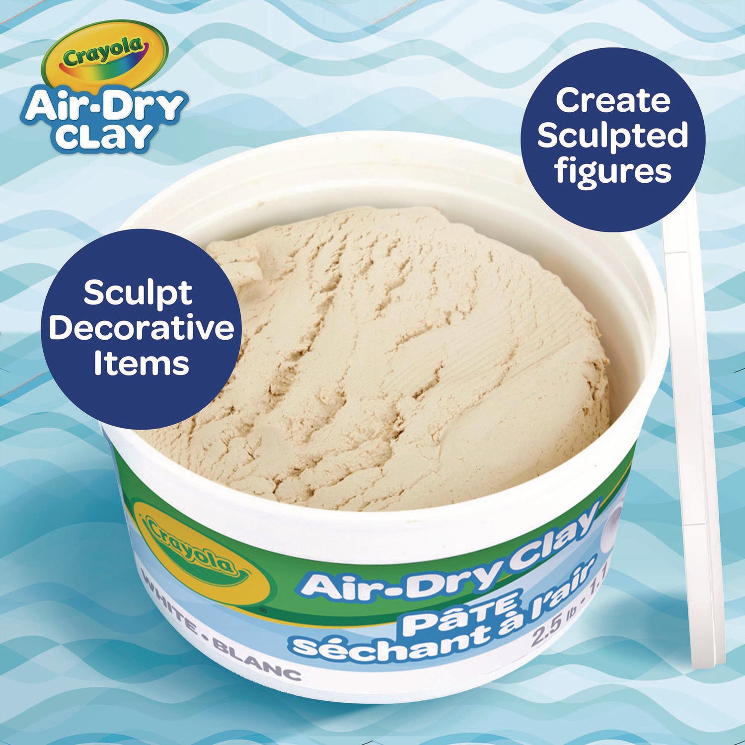 Air-Dry Clay,White, 2.5 lbs - 2