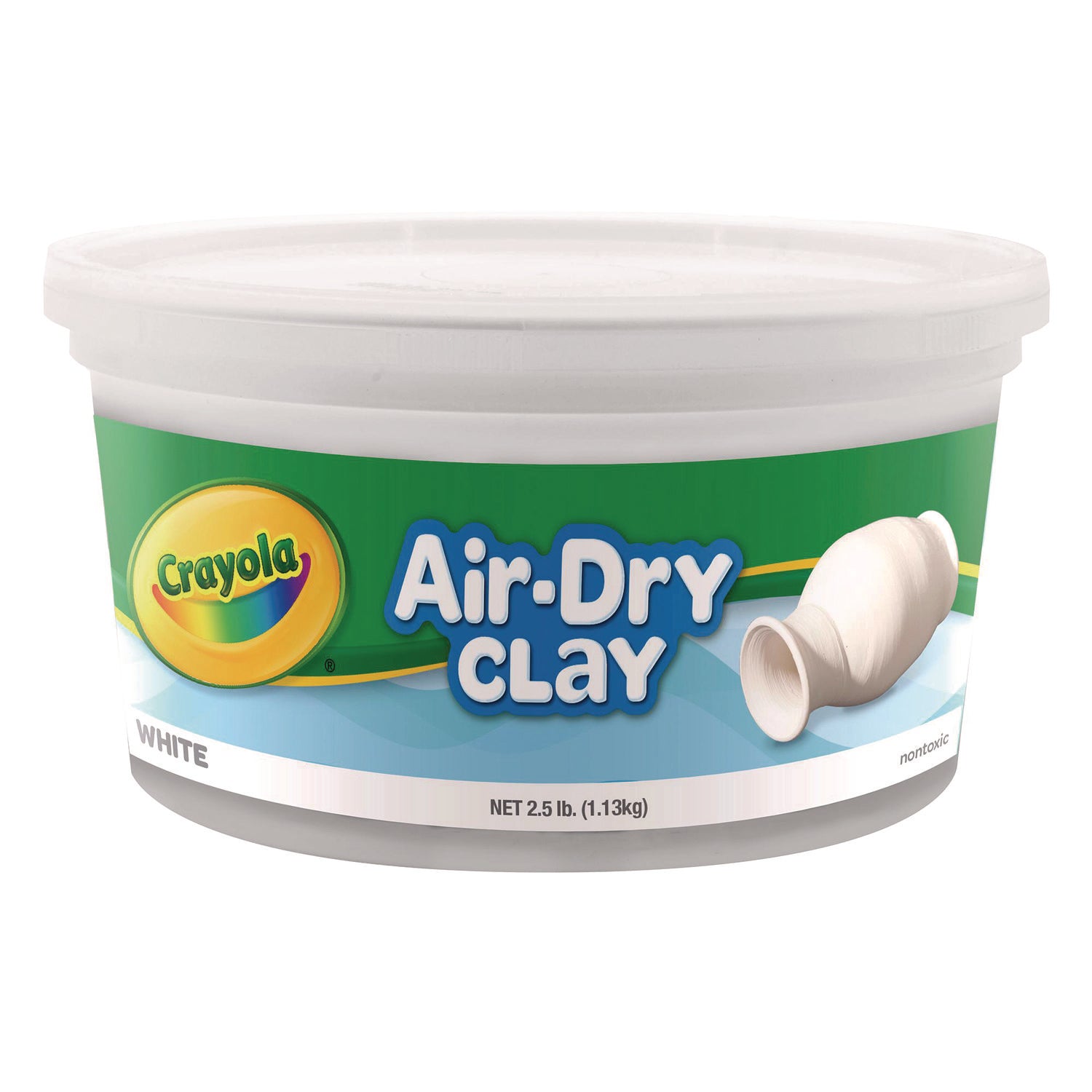 Air-Dry Clay,White, 2.5 lbs - 1
