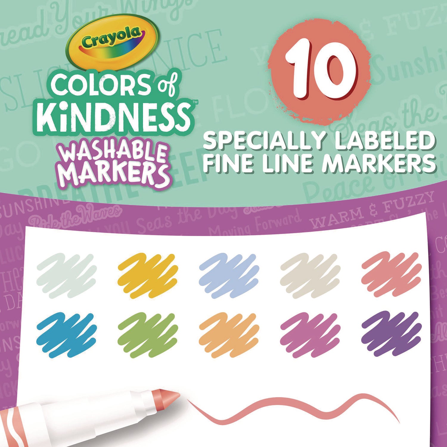 Crayola Colors of Kindness Markers - Fine Marker Point - Multi - 1 Pack - 2