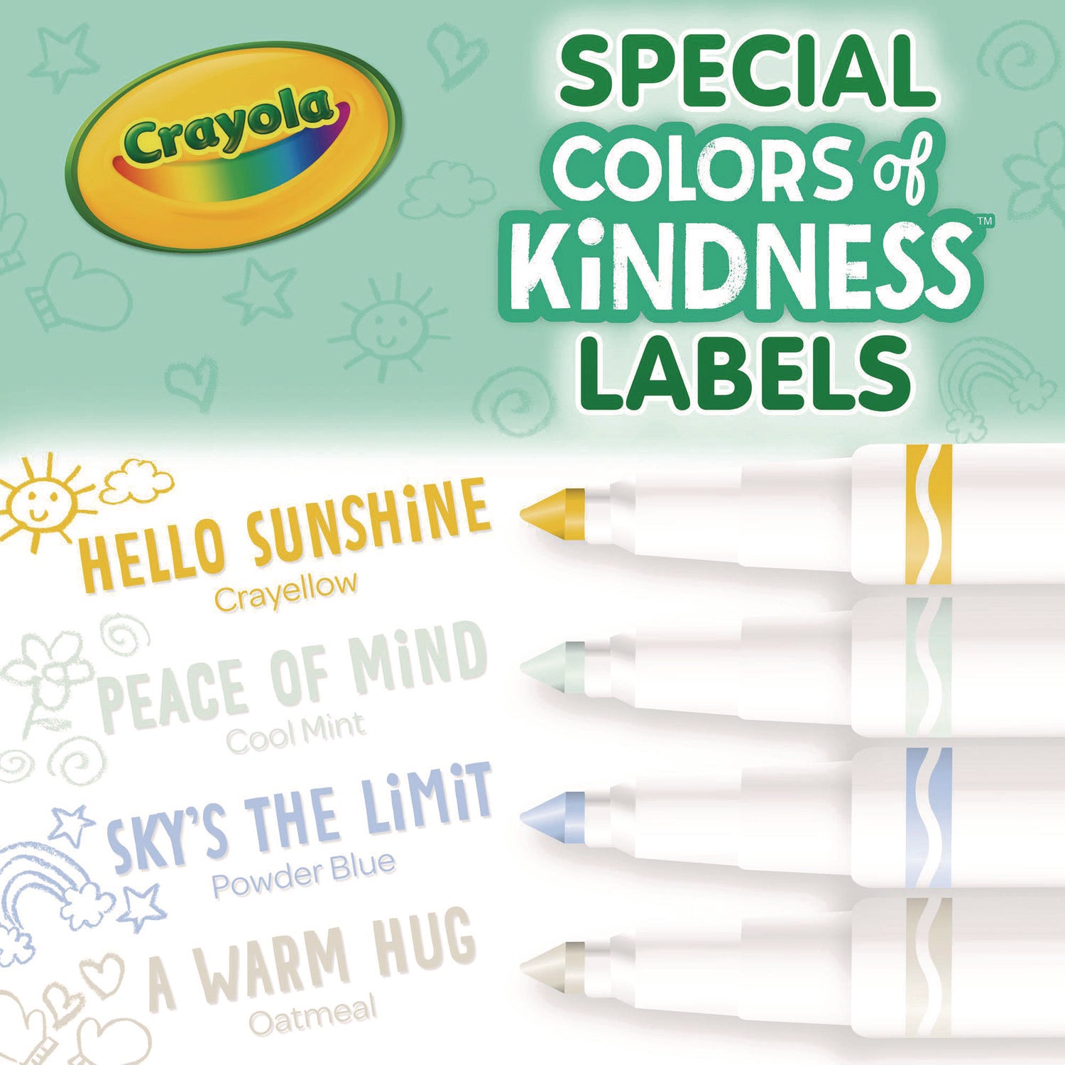 Crayola Colors of Kindness Markers - Fine Marker Point - Multi - 1 Pack - 5