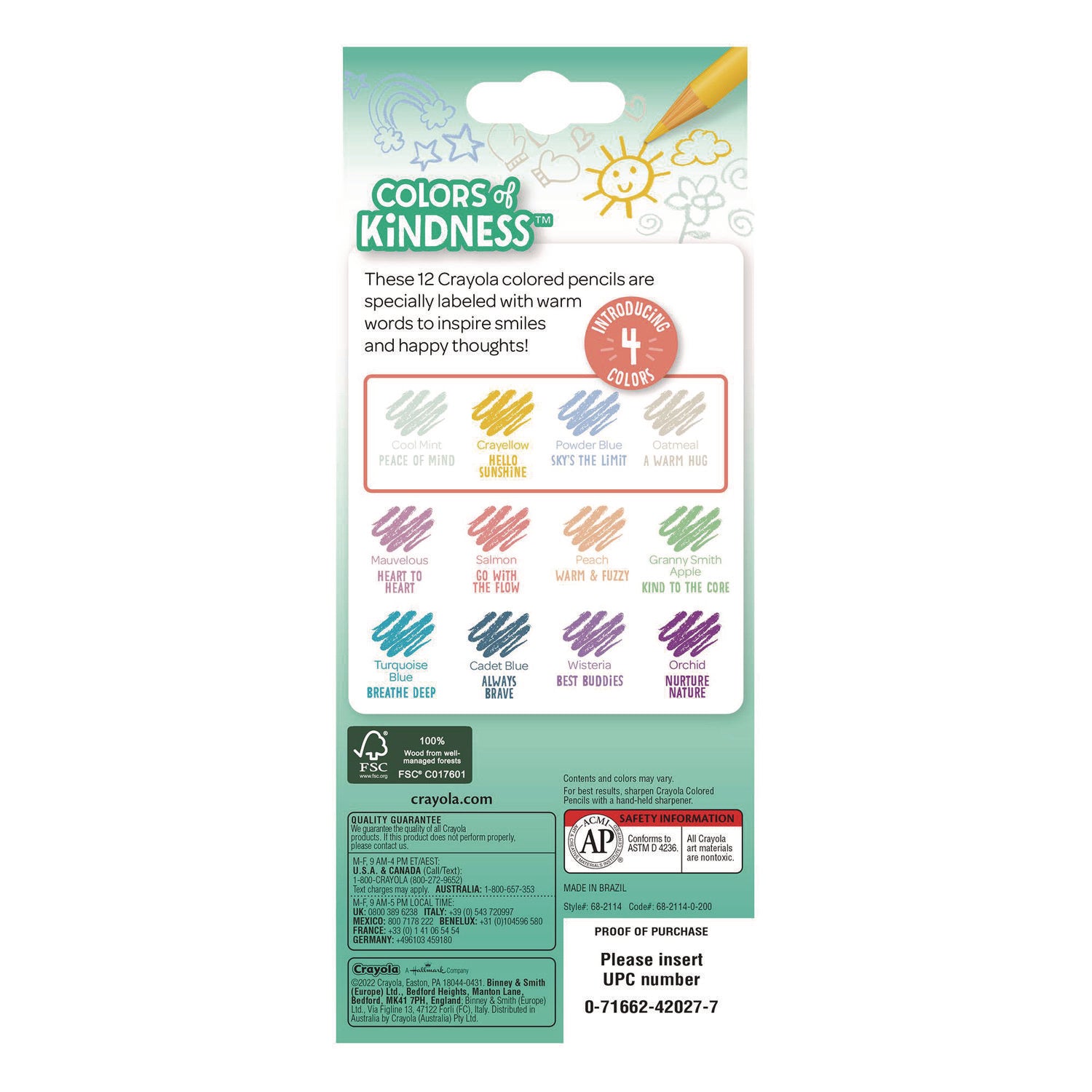 Crayola Colors of Kindness Pencils - Assorted Lead - 12 / Pack