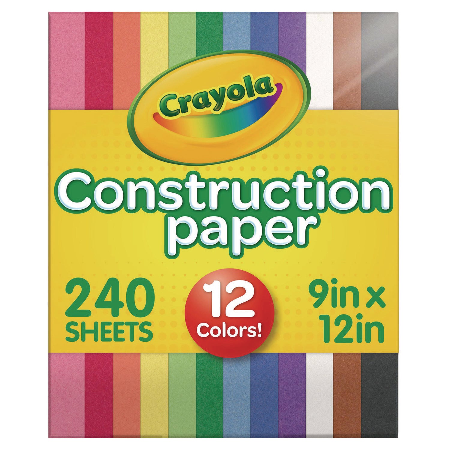Construction Paper, 9 x 12, Assorted Colors, 240 Sheets/Pack - 1