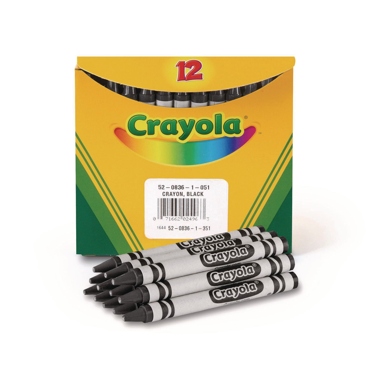 Bulk Crayons, Black, 12/Box - 1