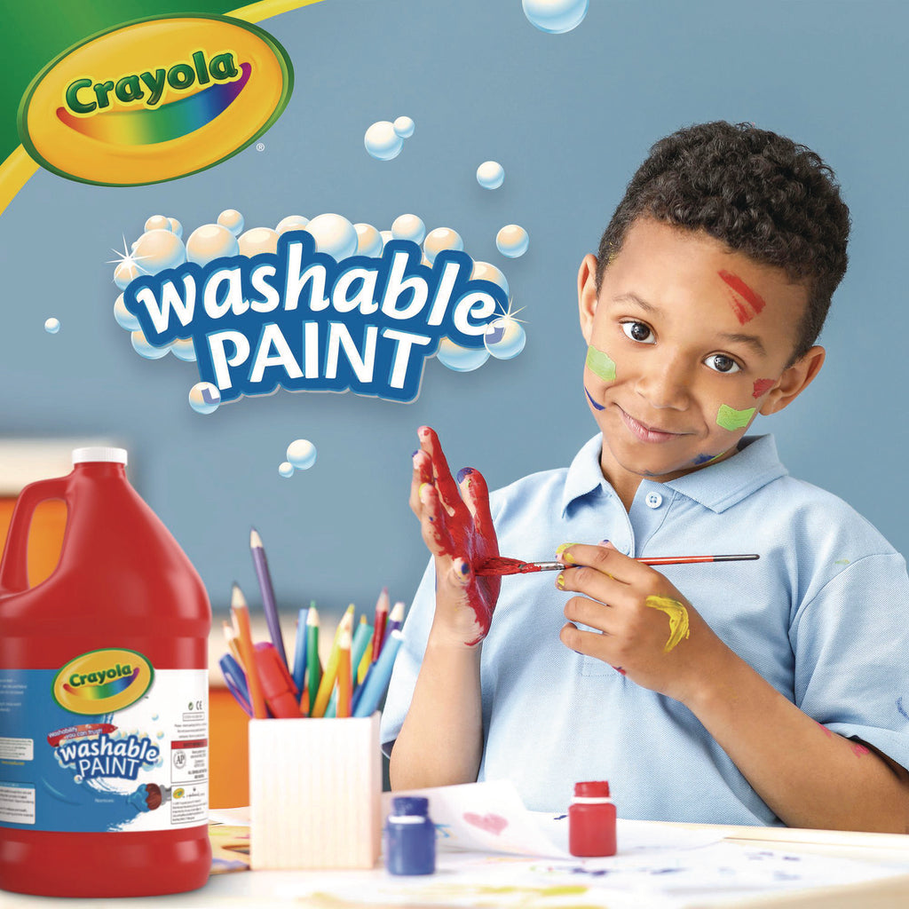 Washable Paint, Red, 1 gal Bottle