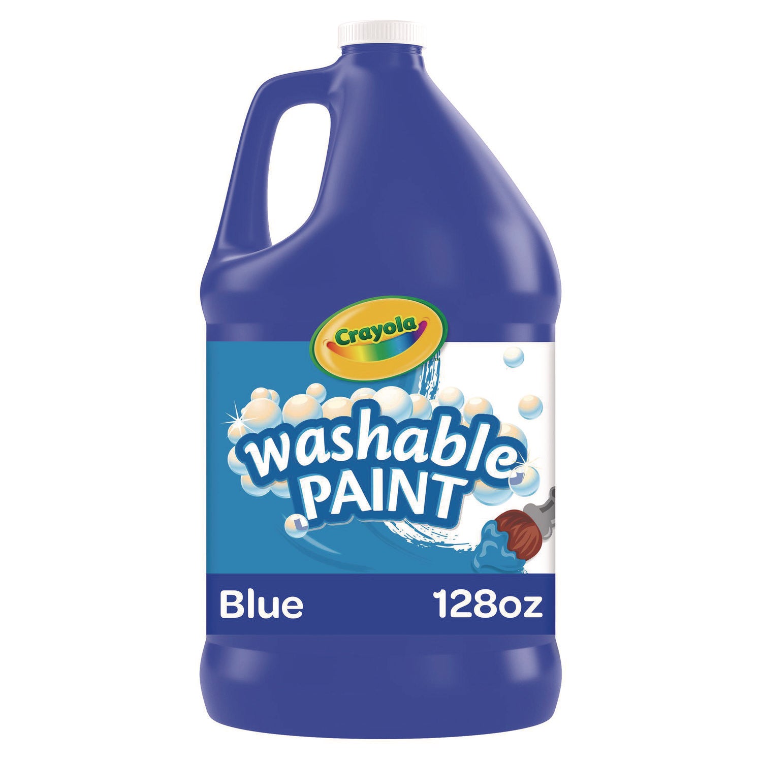 Washable Paint, Blue, 1 gal Bottle - 1