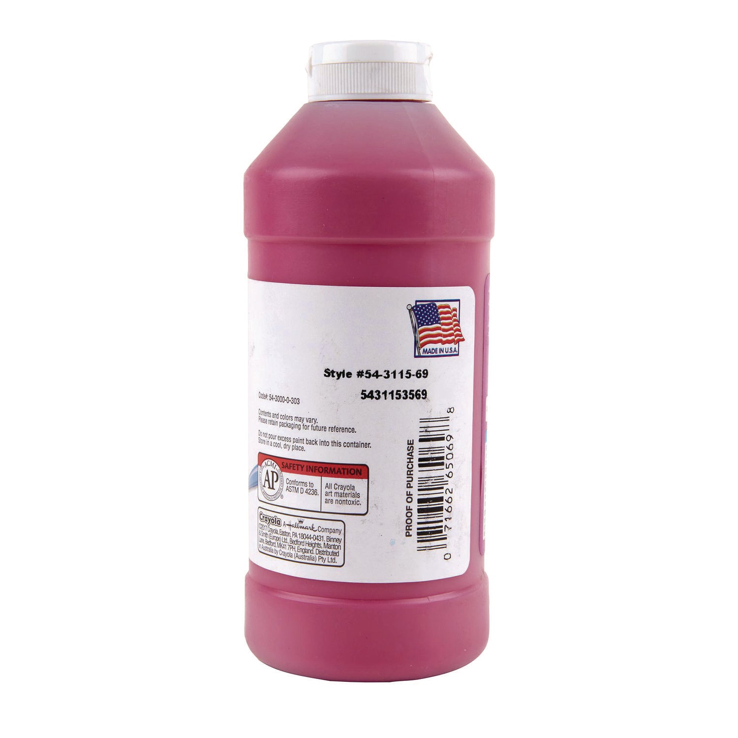 Artista II Washable Tempera Paint, Magenta, 16 oz Bottle - 6