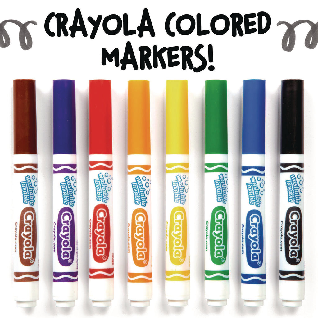 Broad Line Washable Markers, Broad Bullet Tip, Black, 12/Box